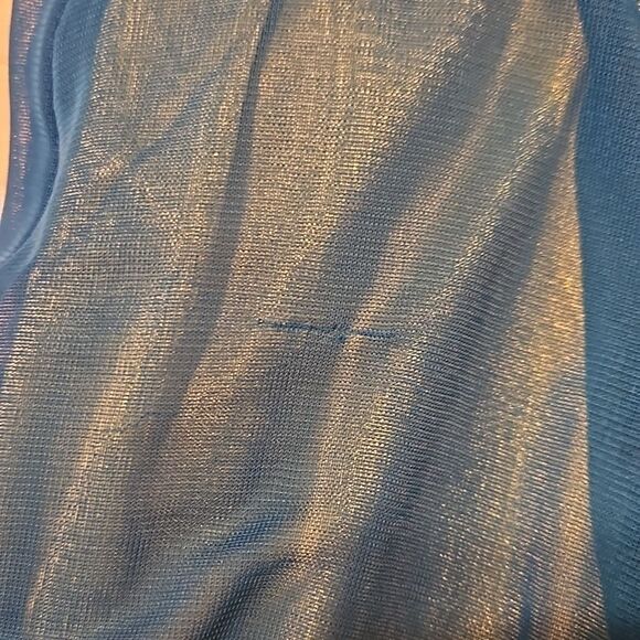 Cache Teal and lime bejeweled halter maxi gown size 4 - Picture 11 of 13